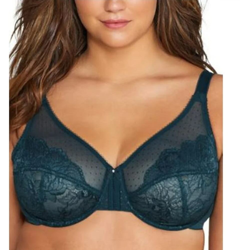 Vanity Fair underwire lacey cup black bra size 42DD